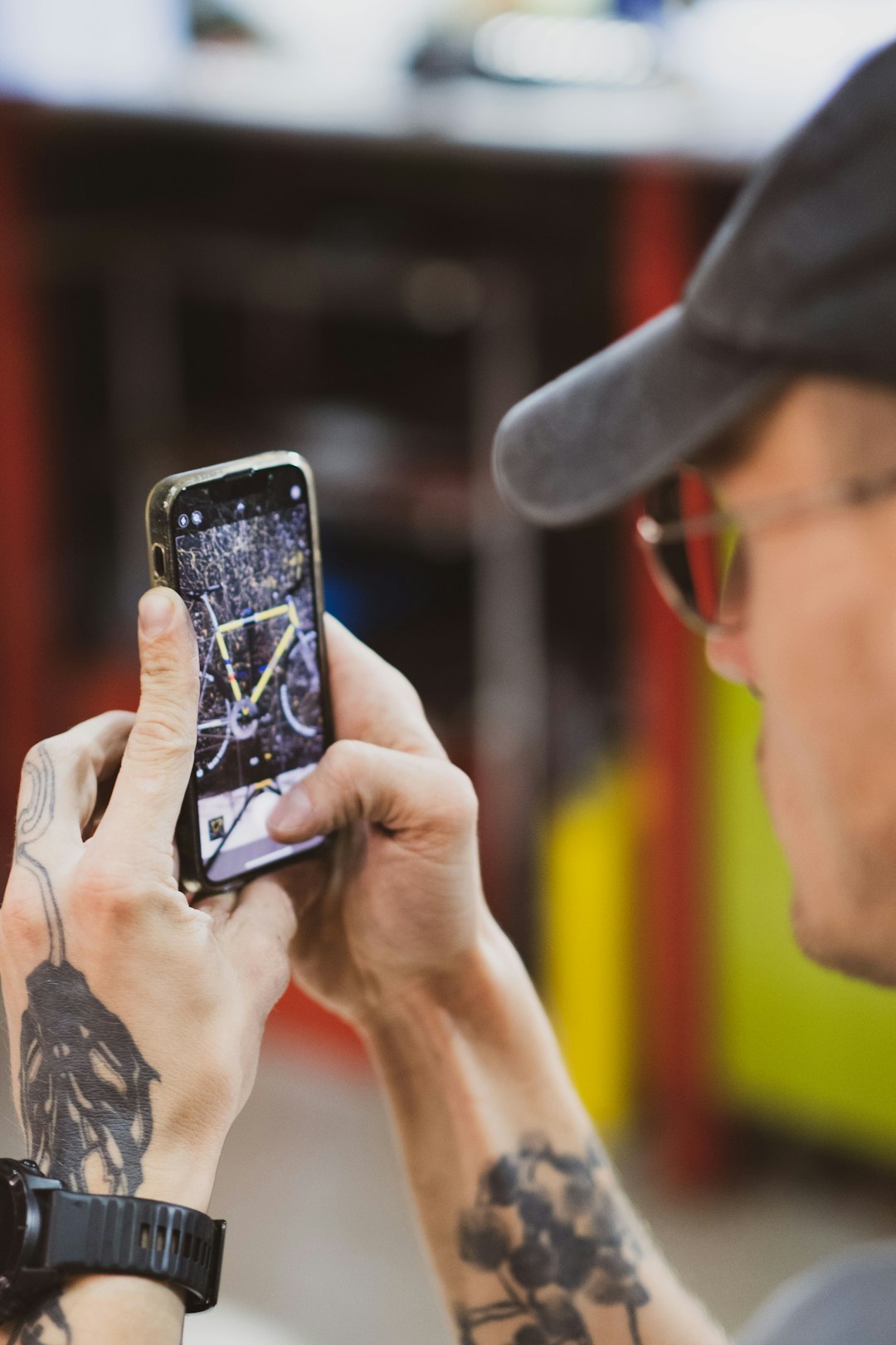 a person holding a cell phone