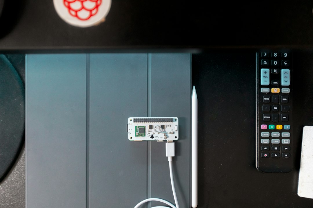 white and black electric device