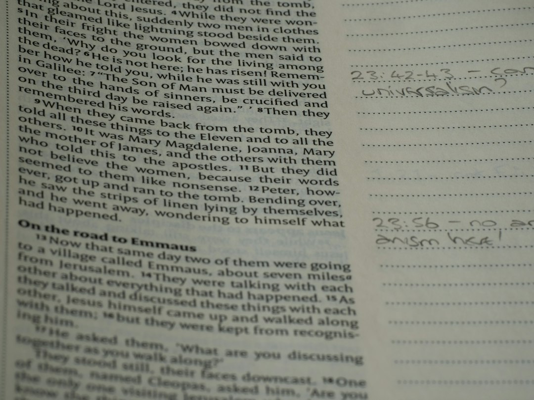 A close up of a book with writing on it